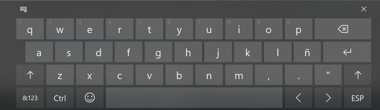 Ejemplo de un teclado virtual