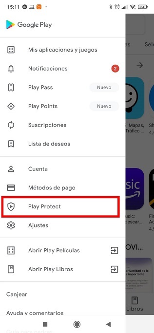 Imagen Google Play Play Protect