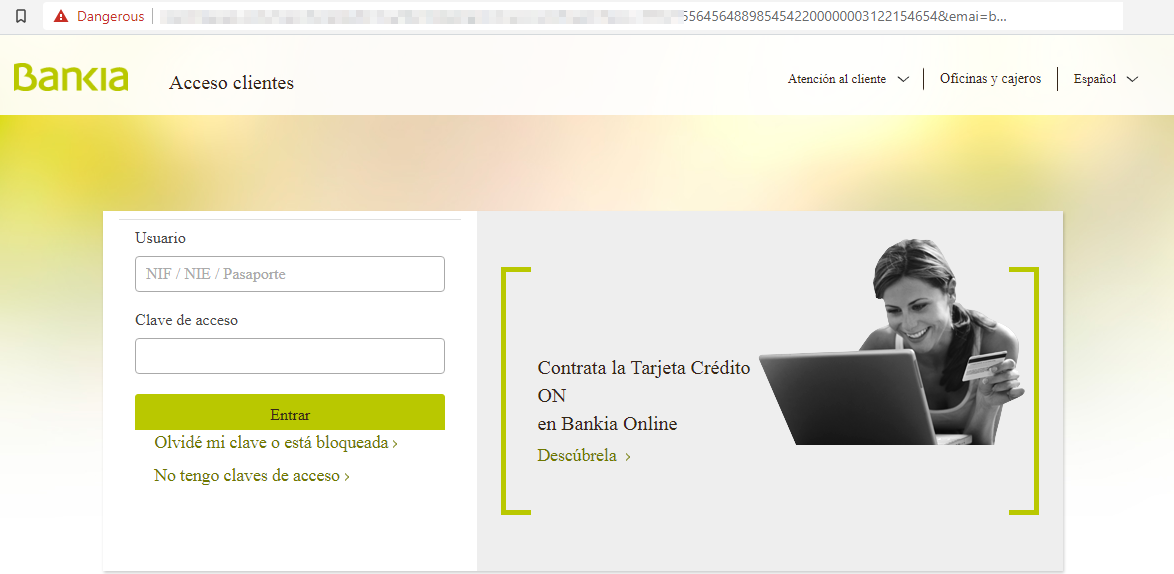Bankia web fraudulenta
