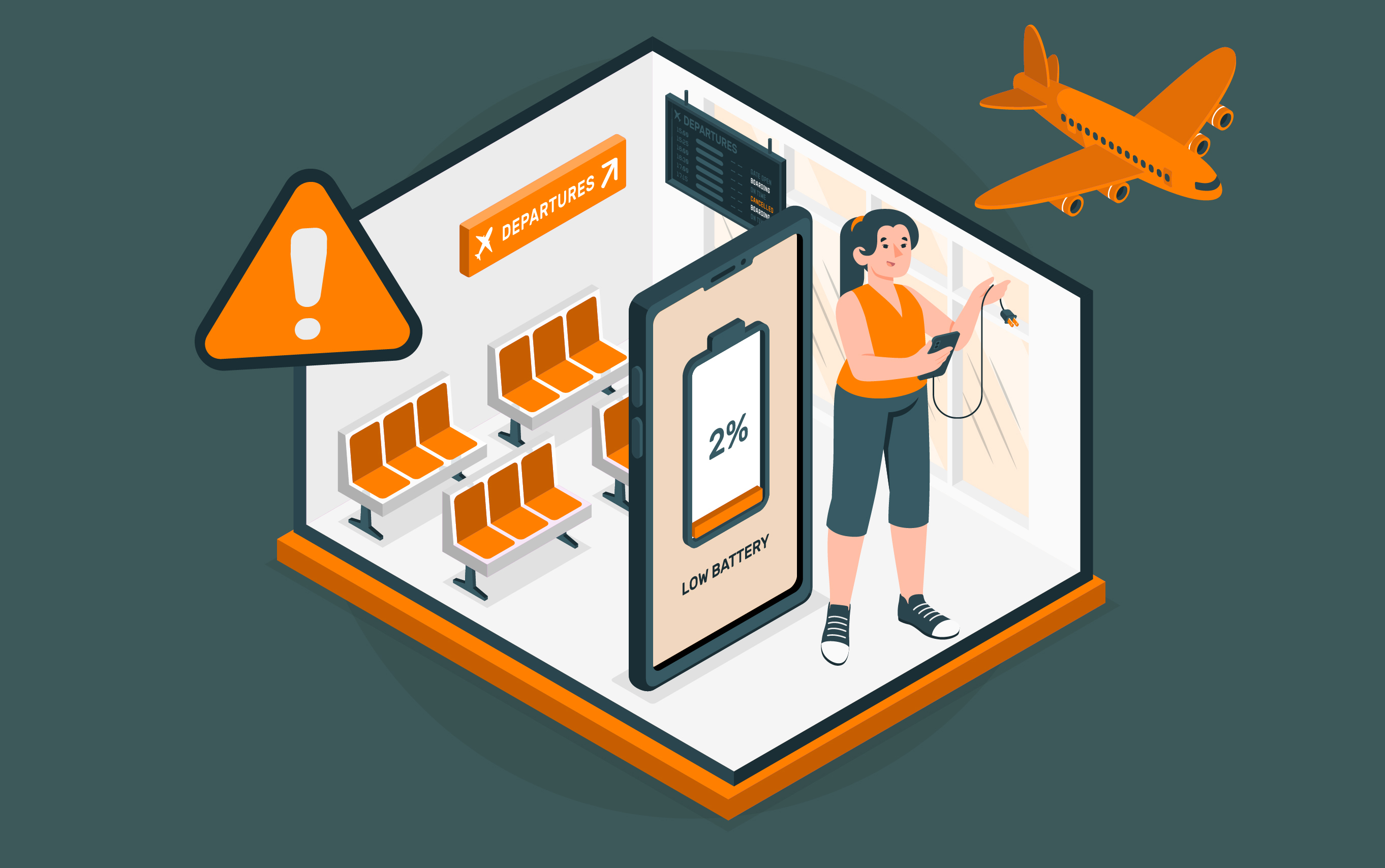Imagen decorativa - Peligros de cargar tu móvil en el aeropuerto