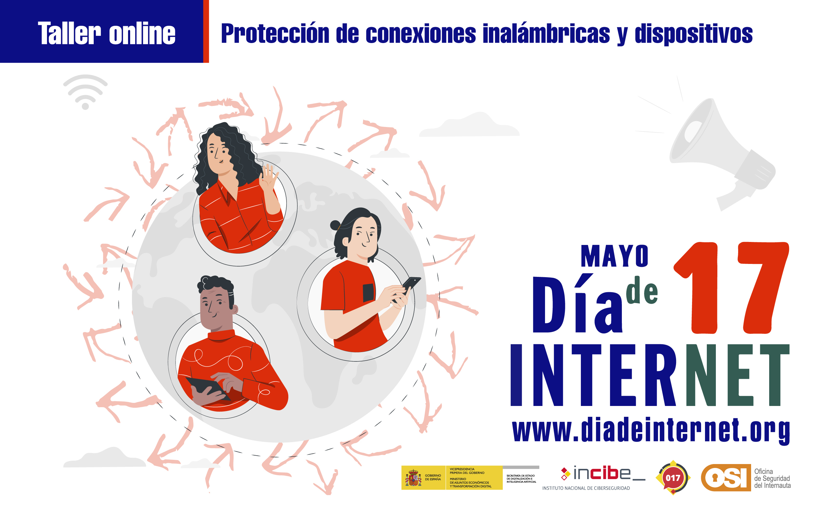 Imagen decorativa - Llega el día, ¡acompáñanos mañana en nuestro taller online sobre protección de redes inalámbricas y dispositivos!