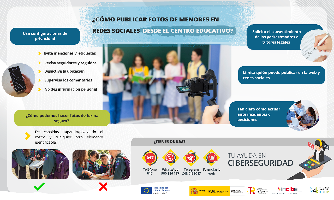 ¿Cómo publicar fotos de menores en redes sociales?