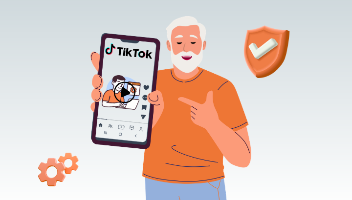 Hombre configurando Tik Tok