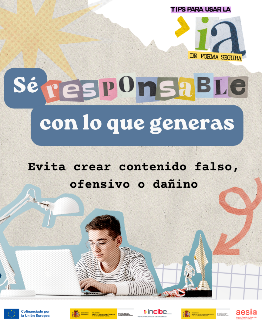 Se responsable con lo que generas con la IA