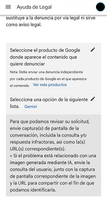 Ayuda legal Google Gemini
