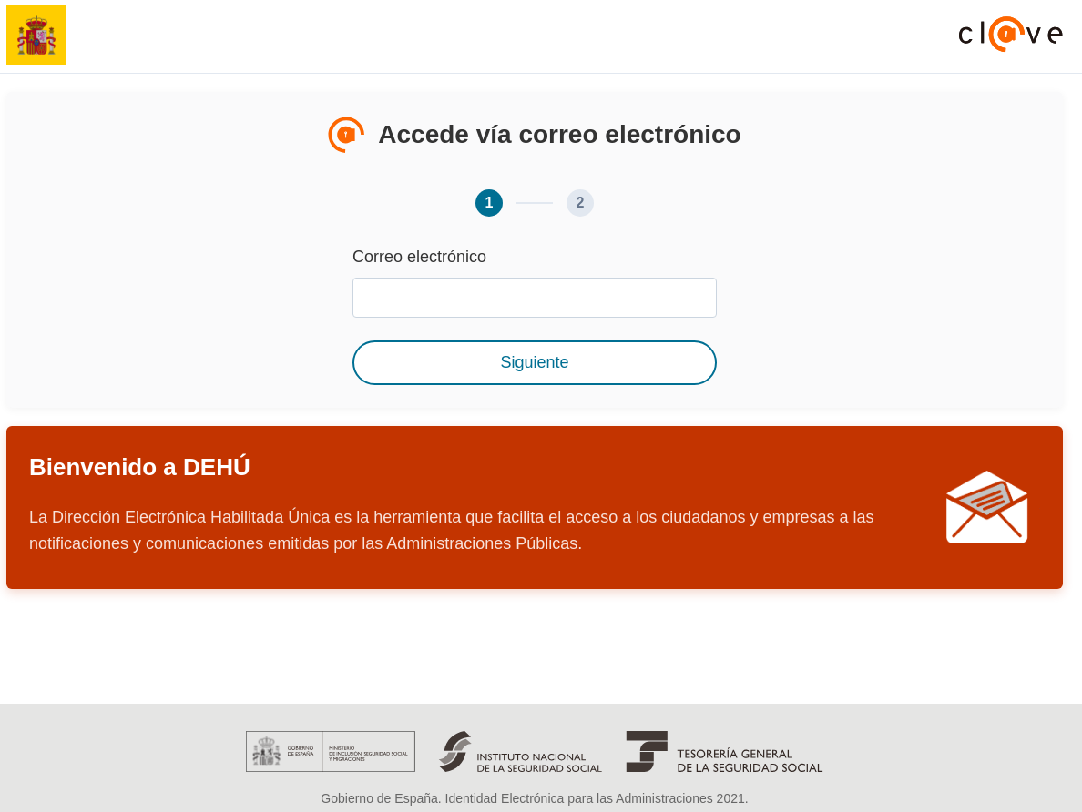 Página web fraudulenta identificación de DEHU