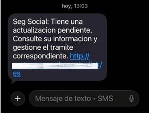 Campaña de smishing suplantando a la Seguridad Social
