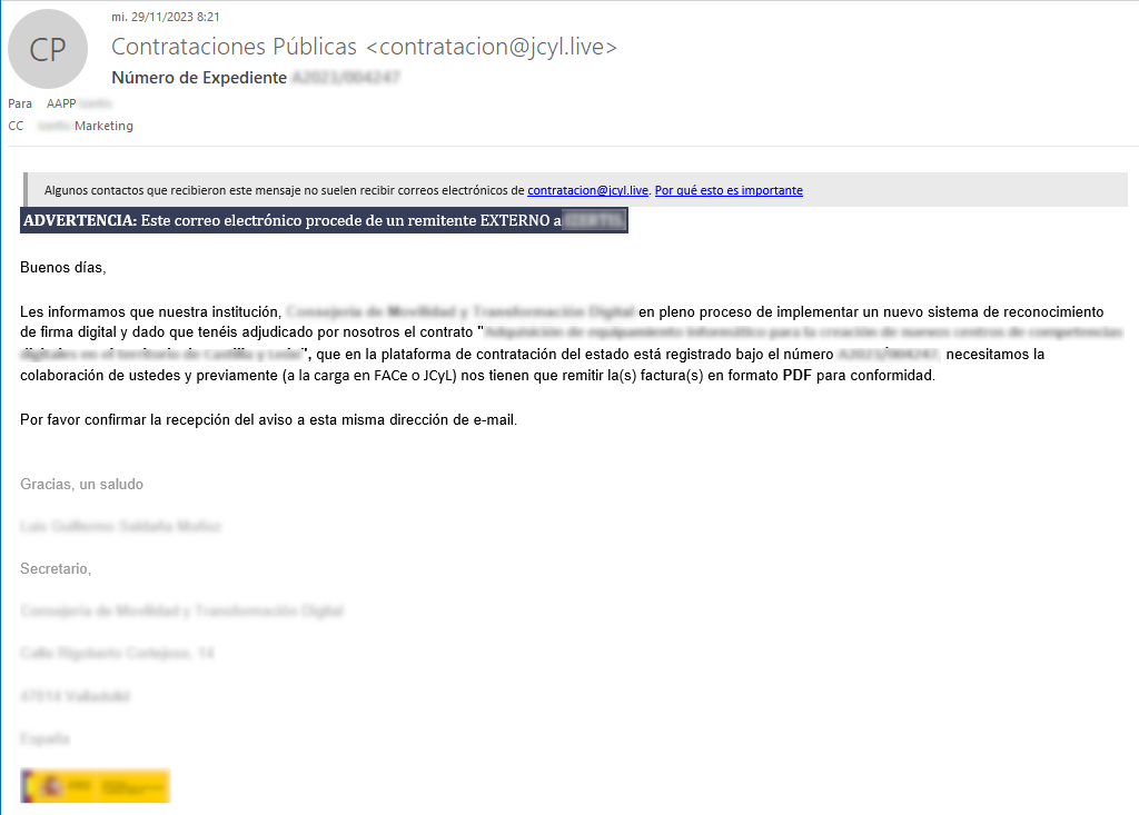 Evidencia correo fraude