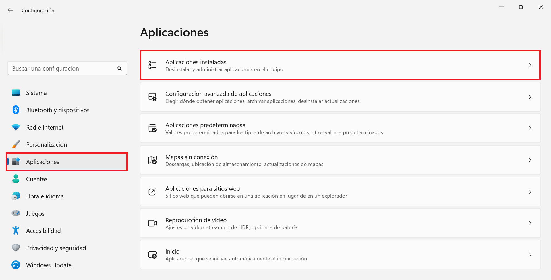aplicaciones instaladas