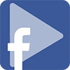 Play y logo de Facebook