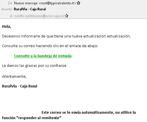 Imagen Correo fraude