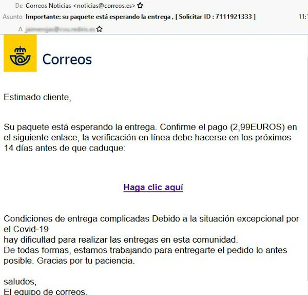 Imagen email correos ejemplo 1