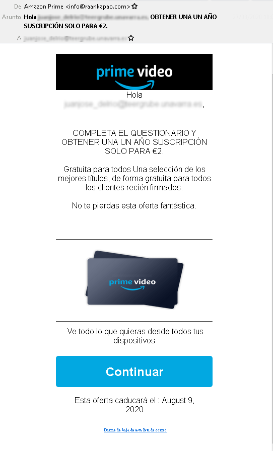 Mail fraude Amazon