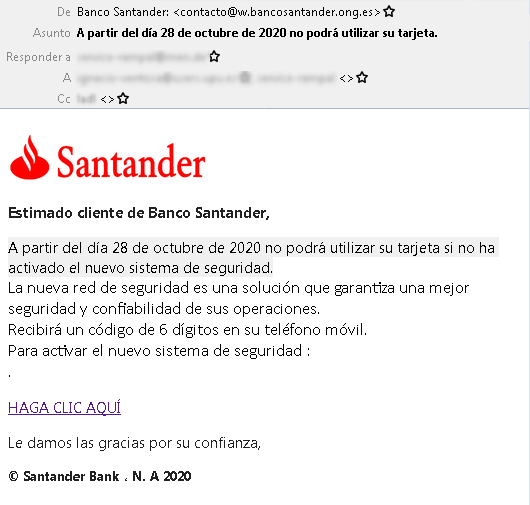 Imagen ejemplo 2 mail Santander