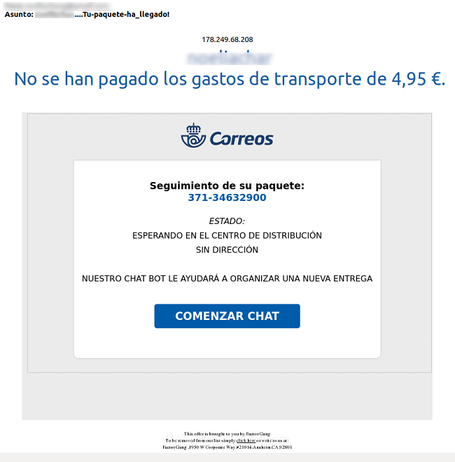 Correo fraudulento