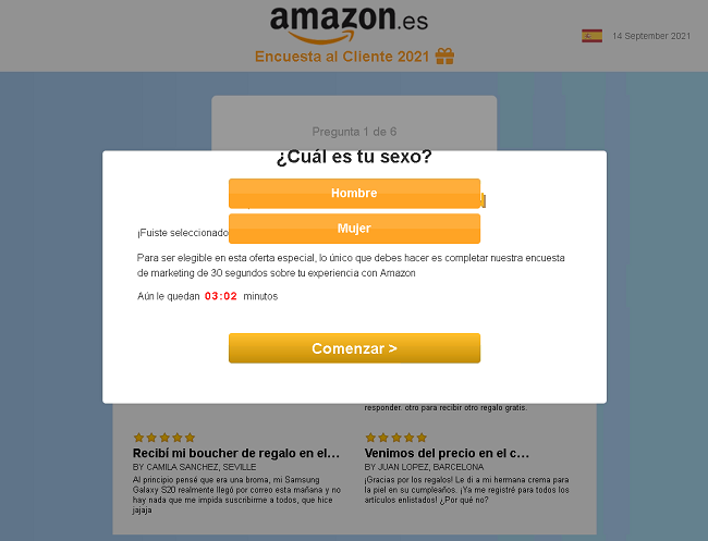 Página fraude Amazon2