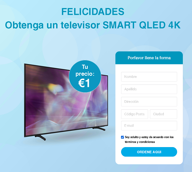 Formulario fraude Premio Smart TV Samsung