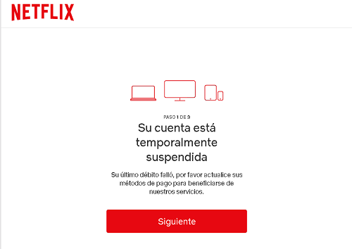 Cuenta temporalmente suspendida