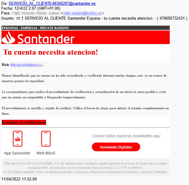Email Santander