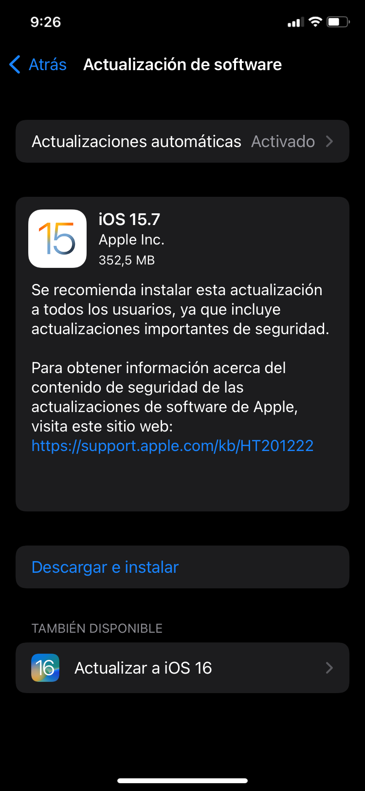 Apple iOS 16