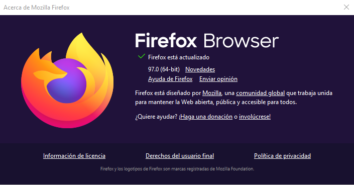 Acerca de Mozilla Firefox