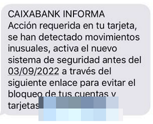 SMS CaixaBank