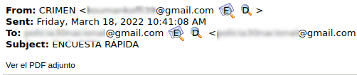 Evidencia del correo electrónico