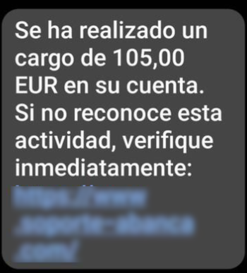 SMS fraudulento