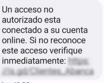 SMS fraudulento