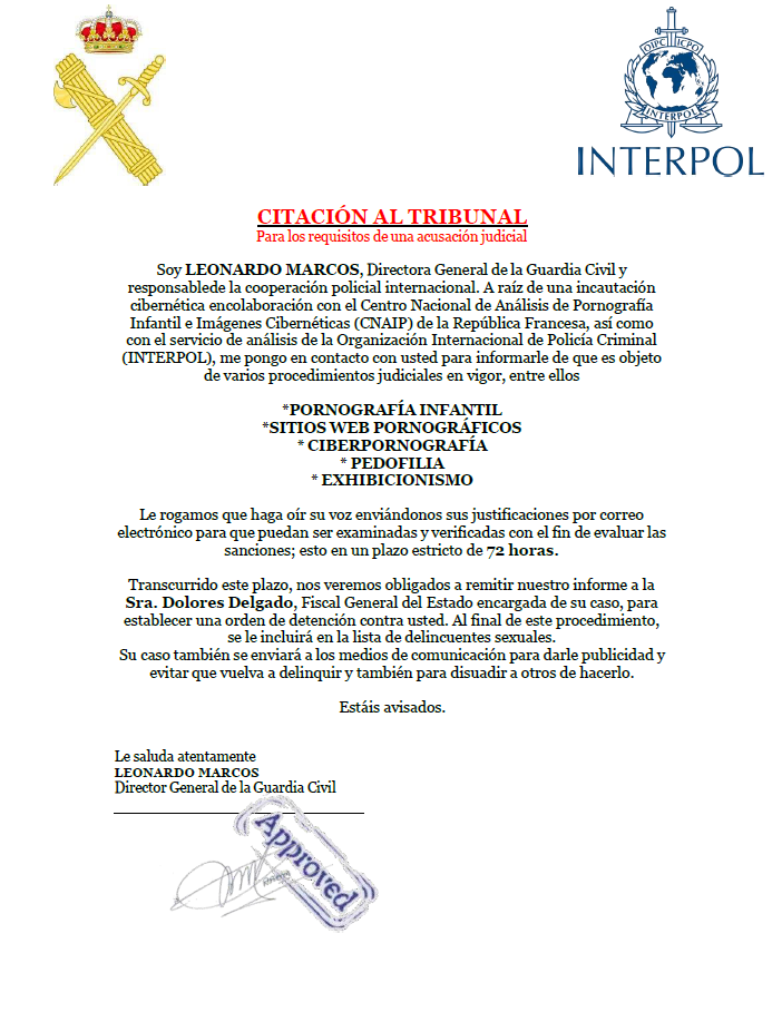 Citación Interpol