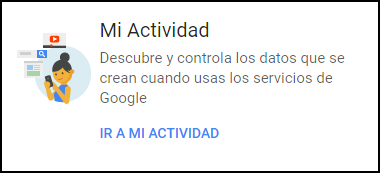 mi actividad en Google