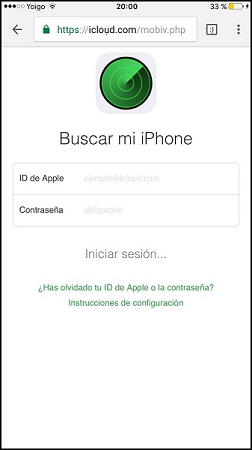 Página fraudulenta que simula ser Apple.