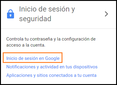 Inicio de sesión en Google