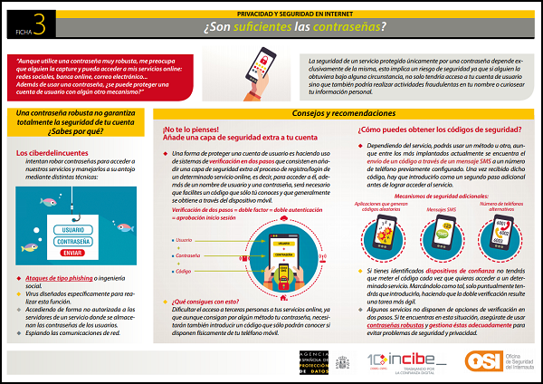 Guía de privacidad y seguridad en Internet - ¿Son suficientes las contraseña?