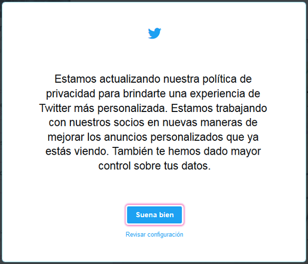 Imagen de cambio de políticas de twitter
