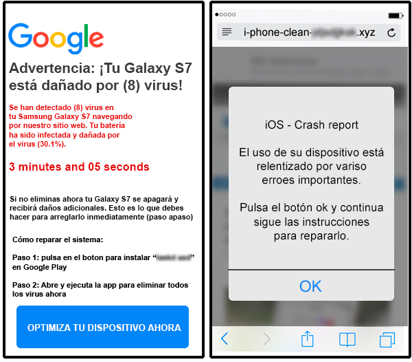 Scareware para Android e iOS