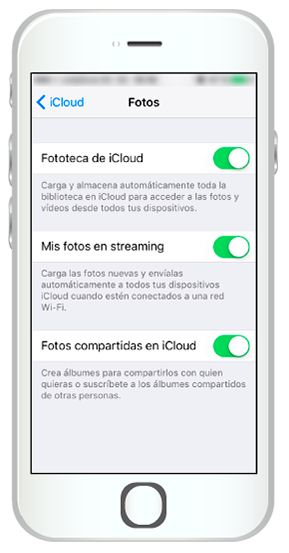 Imagen de móvil donde sale la opción llavero de iCloud