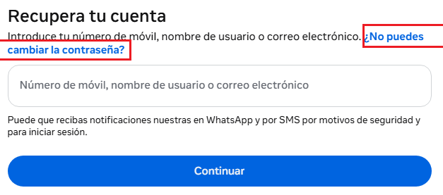 Captura de pantalla de Instagram