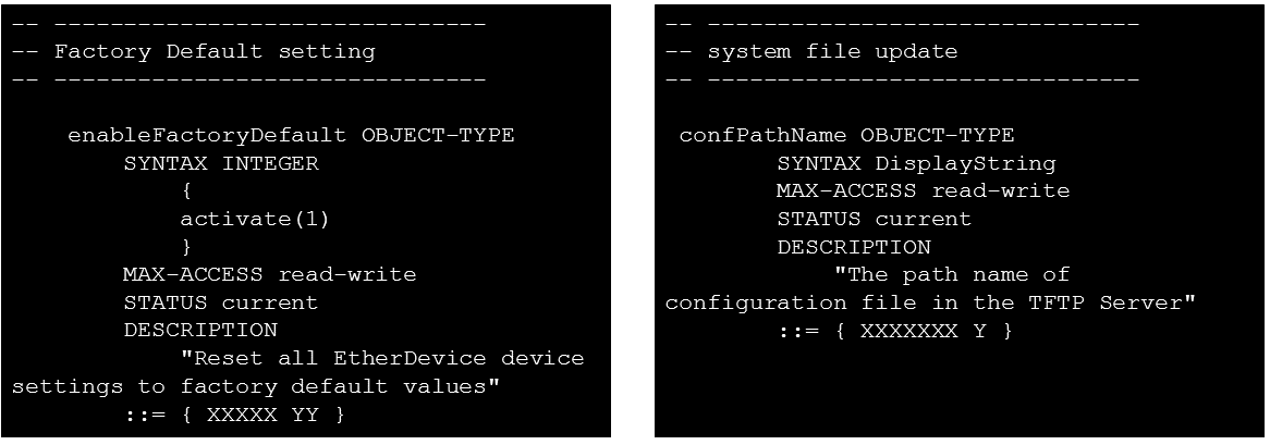 Actual examples of OIDs with "additional functionalities" in private MIB