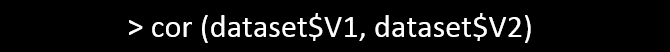 R: command for calculating the correlation calculated by the Pearson correlation coefficient