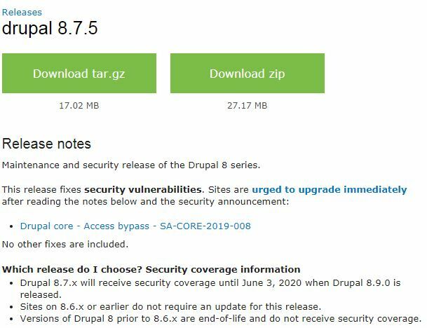 Drupal 8.7.5