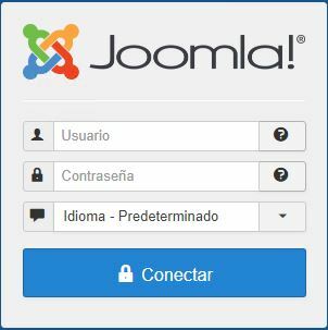 Inicio de sesión de Joomla!