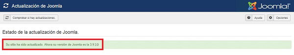 Joomla! actualizado.