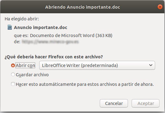 Abrir fichero adjunto con...