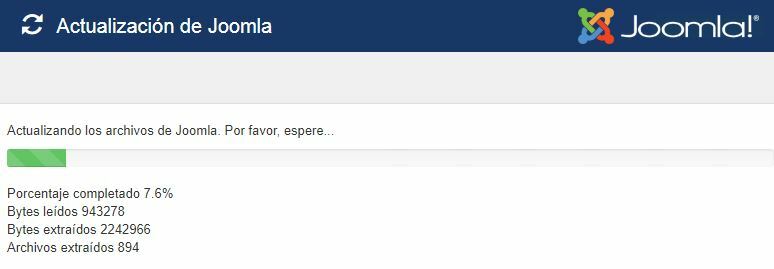 Proceso de actualización de Joomla!