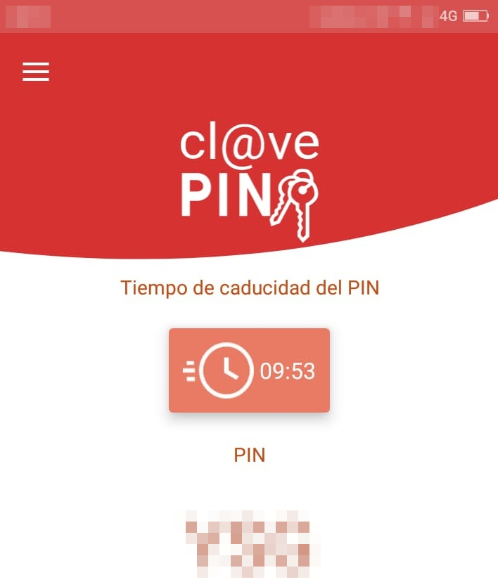 Aviso de seguridad 30/07/2020 - Obtener clave pin en app