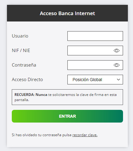 Aviso de seguridad 04/09/2020 - Campaña de phishing contra Ruralvia - inicio de sesión