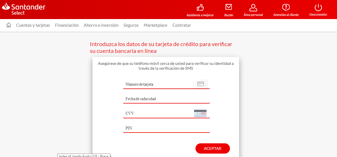 Aviso de seguridad 28/09/2020 - Página web fraudulenta Bankia