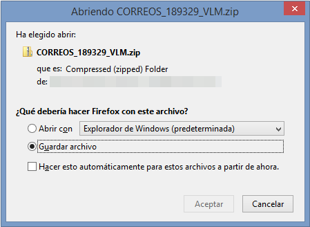 Captura descarga archivo comprimido con malware