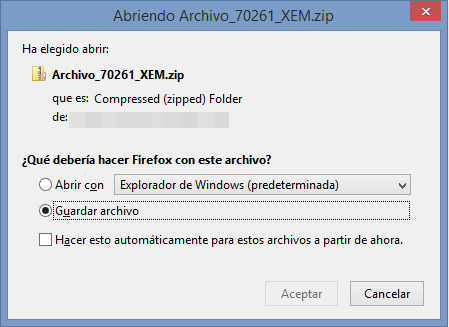 Captura descarga archivo comprimido con malware